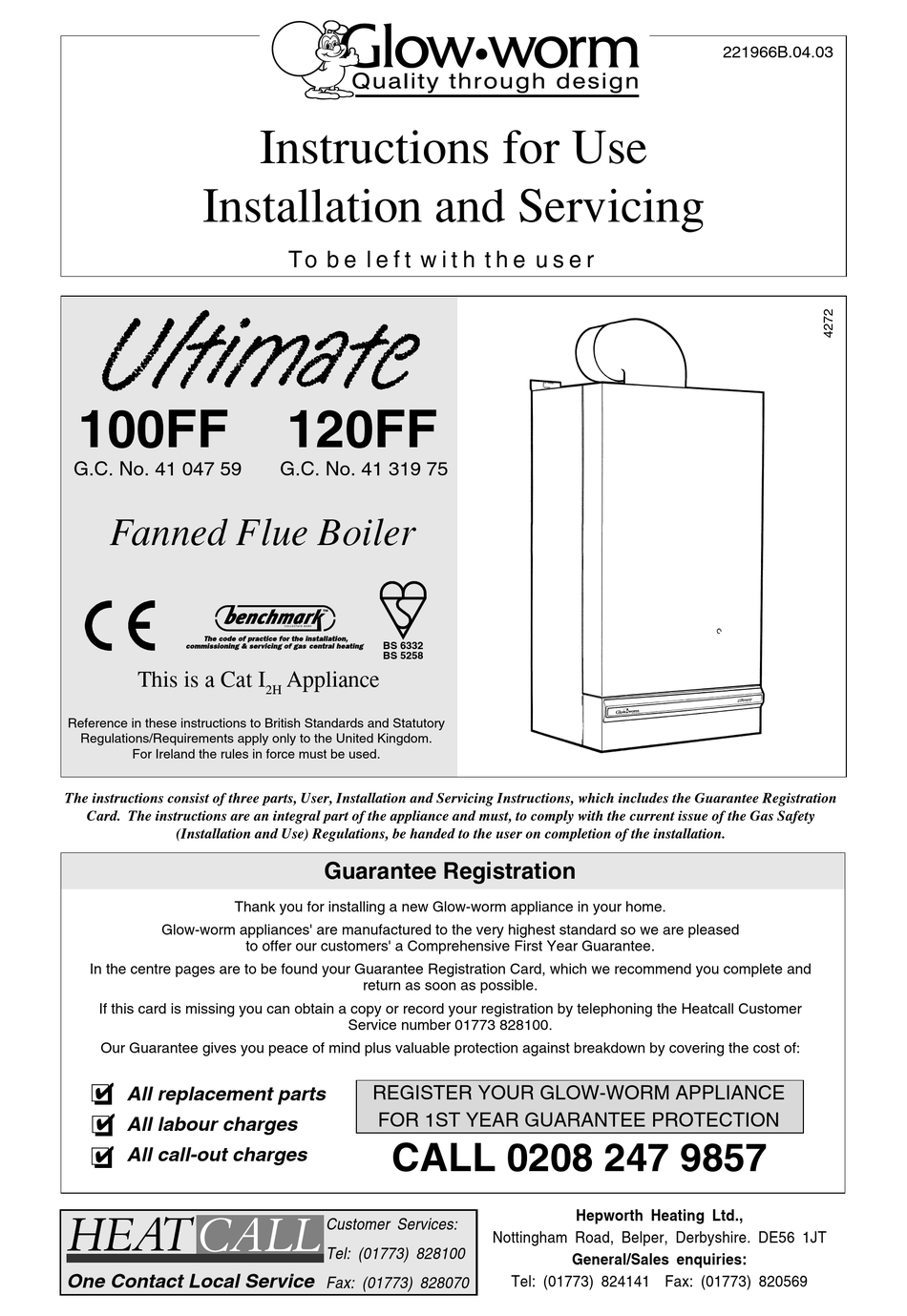 glow-worm-ultimate-100ff-instructions-for-use-installation-and