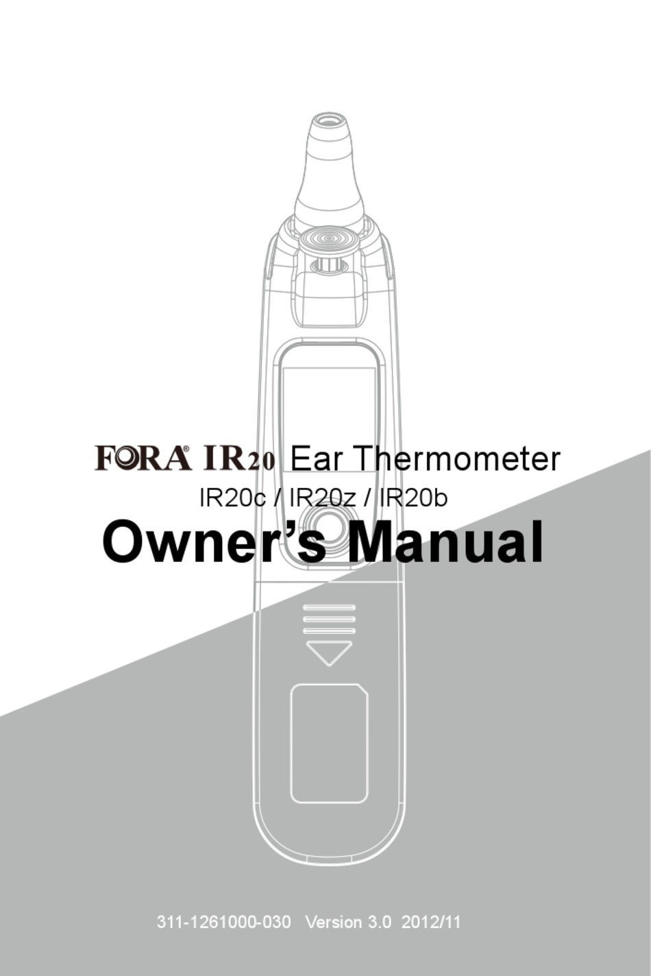 FORA Medical-Grade Bluetooth IR20b Ear Thermometer