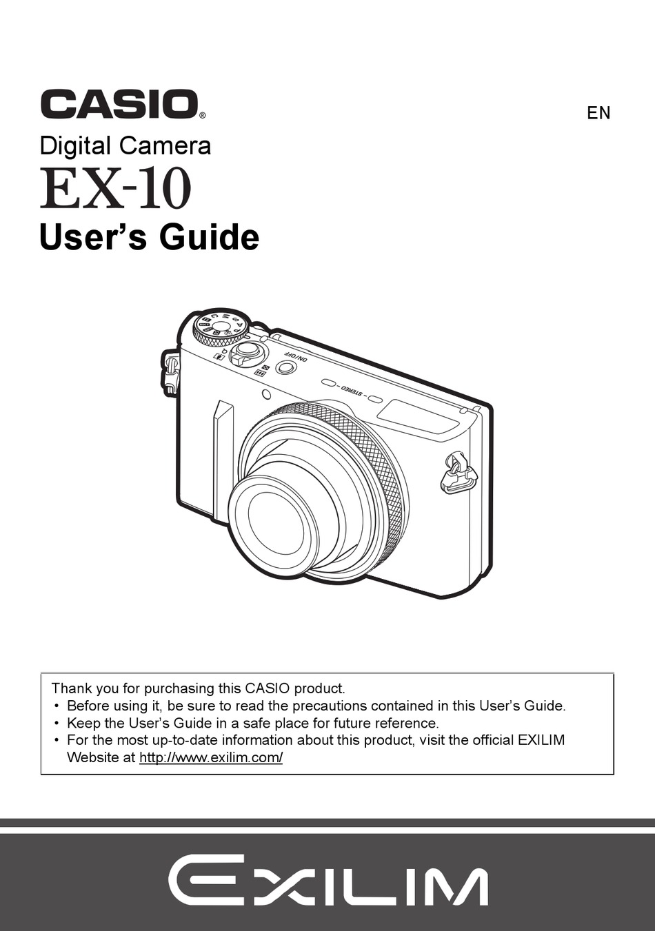 Casio Ex 10 User Manual Pdf Download Manualslib