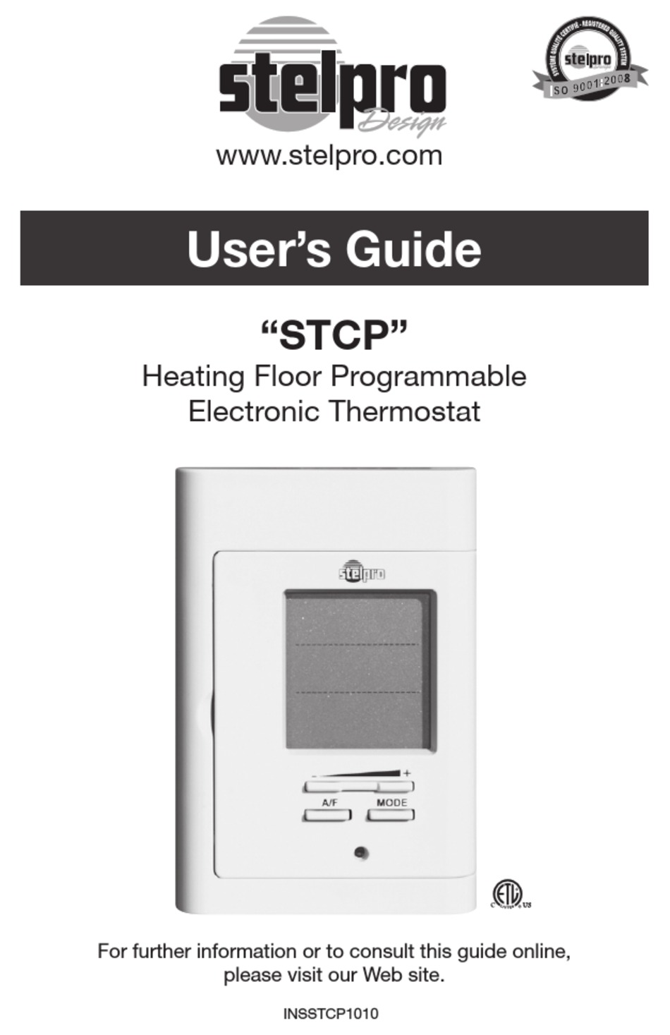 STELPRO STCP USER MANUAL Pdf Download ManualsLib