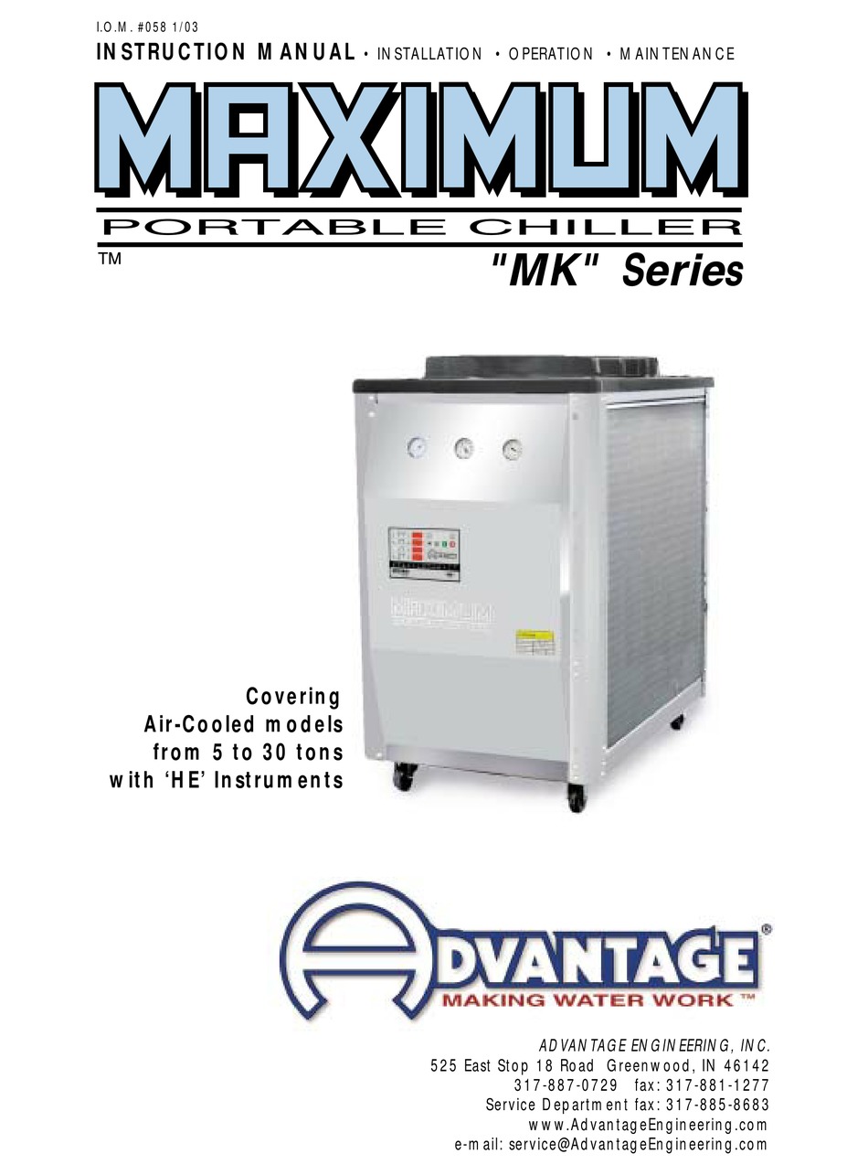 ADVANTAGE ENGINEERING MAXIMUM INSTRUCTION MANUAL Pdf Download ManualsLib