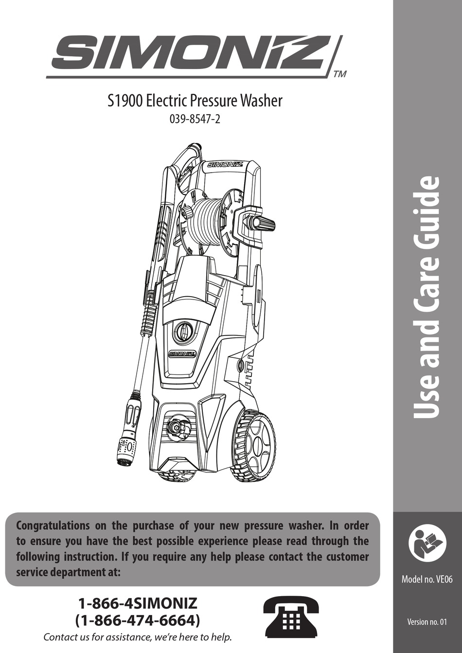 Simoniz 1900 pressure deals washer