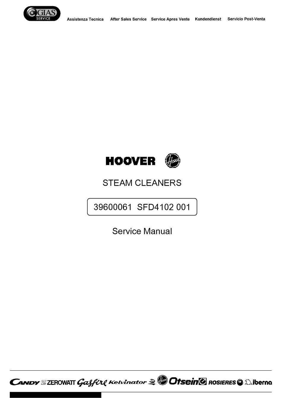 HOOVER 39600061 SERVICE MANUAL Pdf Download | ManualsLib