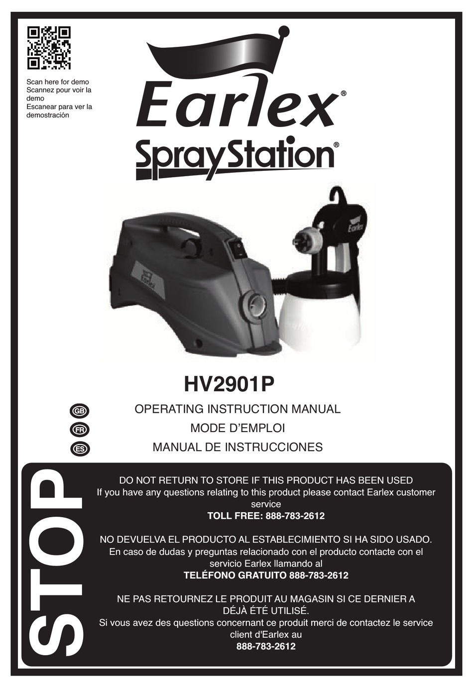 EARLEX SPRAYSTATION HV2901P OPERATING INSTRUCTIONS MANUAL Pdf Download ManualsLib
