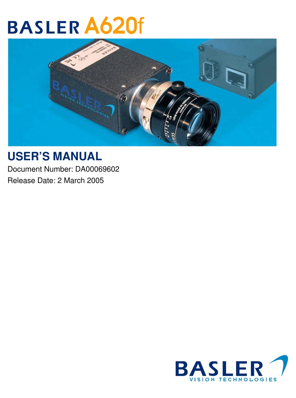 BASLER A620F USER MANUAL Pdf Download ManualsLib