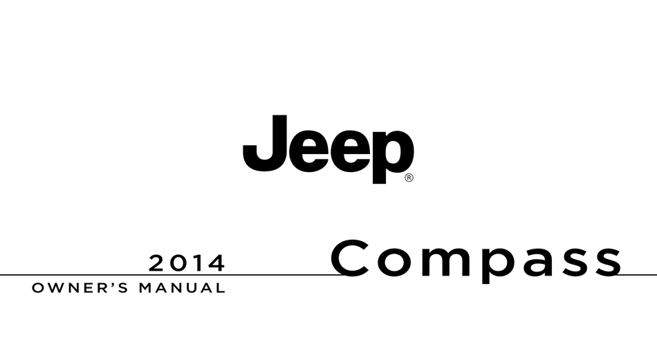 JEEP COMPASS 2014 OWNER'S MANUAL Pdf Download | ManualsLib