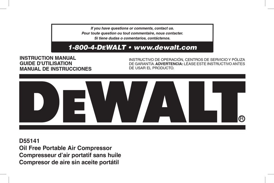 Dewalt air store compressor d55141