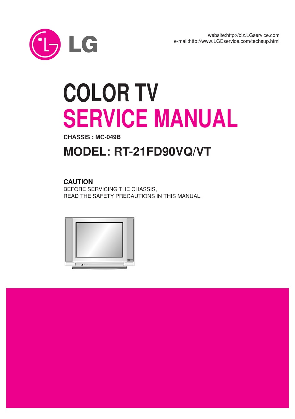 Lg Rt 21fd90vq Service Manual Pdf Download Manualslib