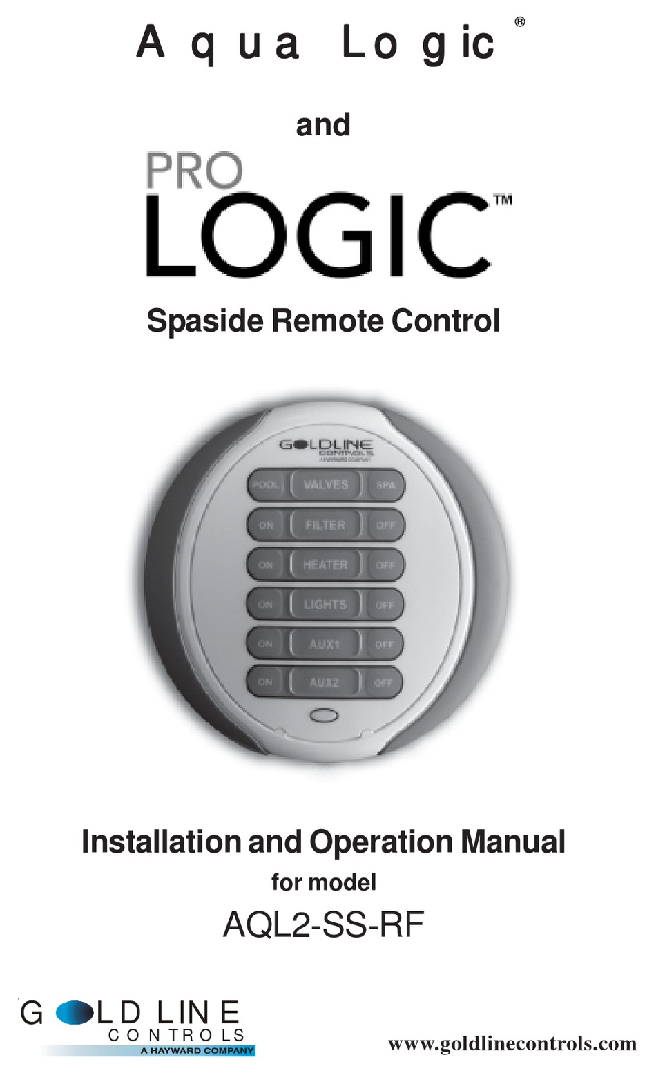 GOLDLINE AQL2-SS-RF INSTALLATION AND OPERATION MANUAL Pdf Download