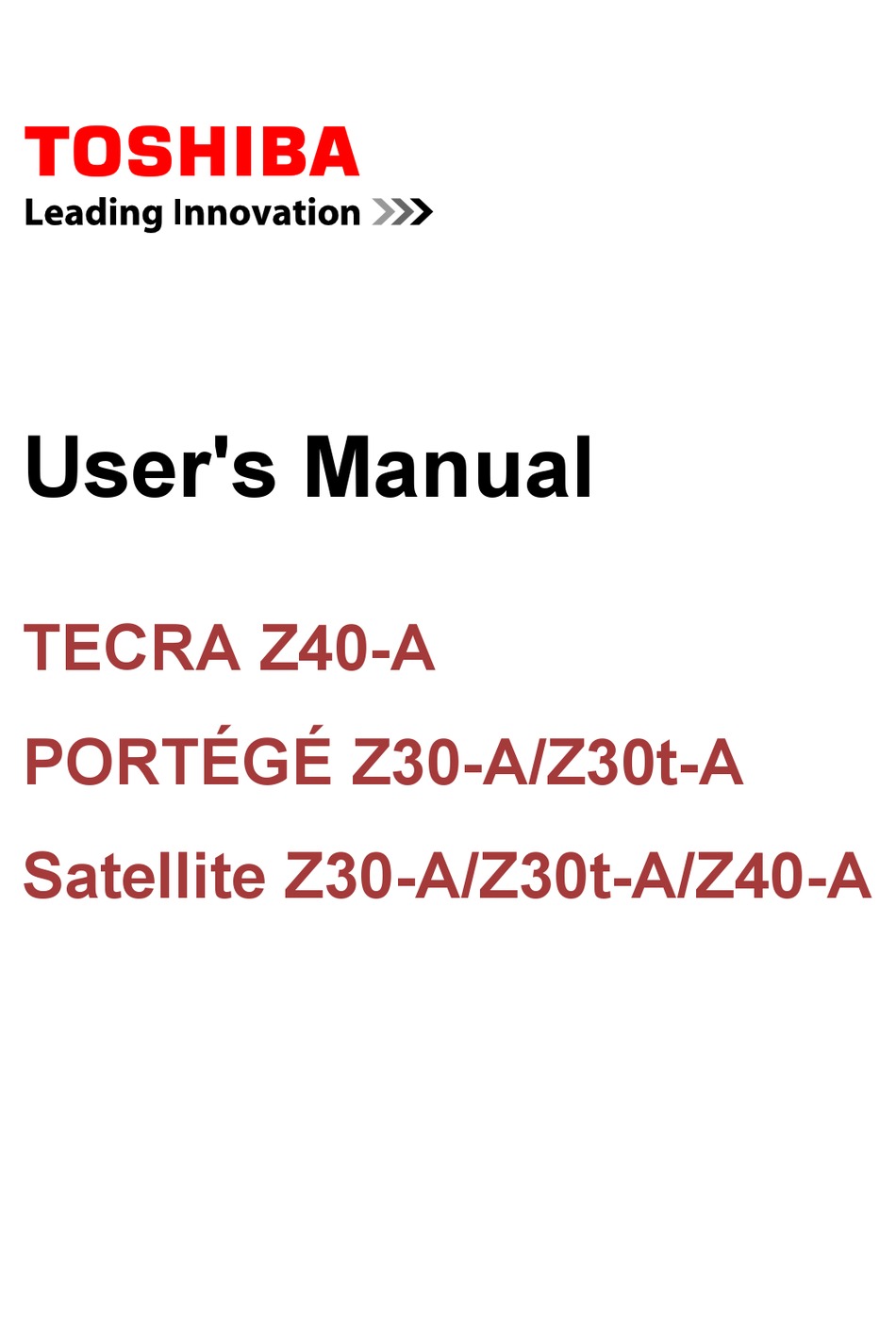 Toshiba Portege Z30 A User Manual Pdf Download Manualslib