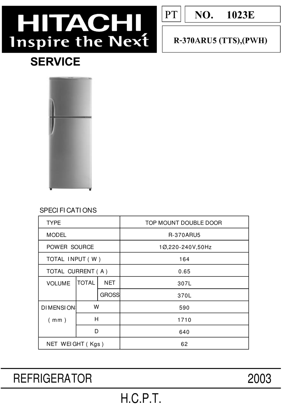 hitachi refrigerator service