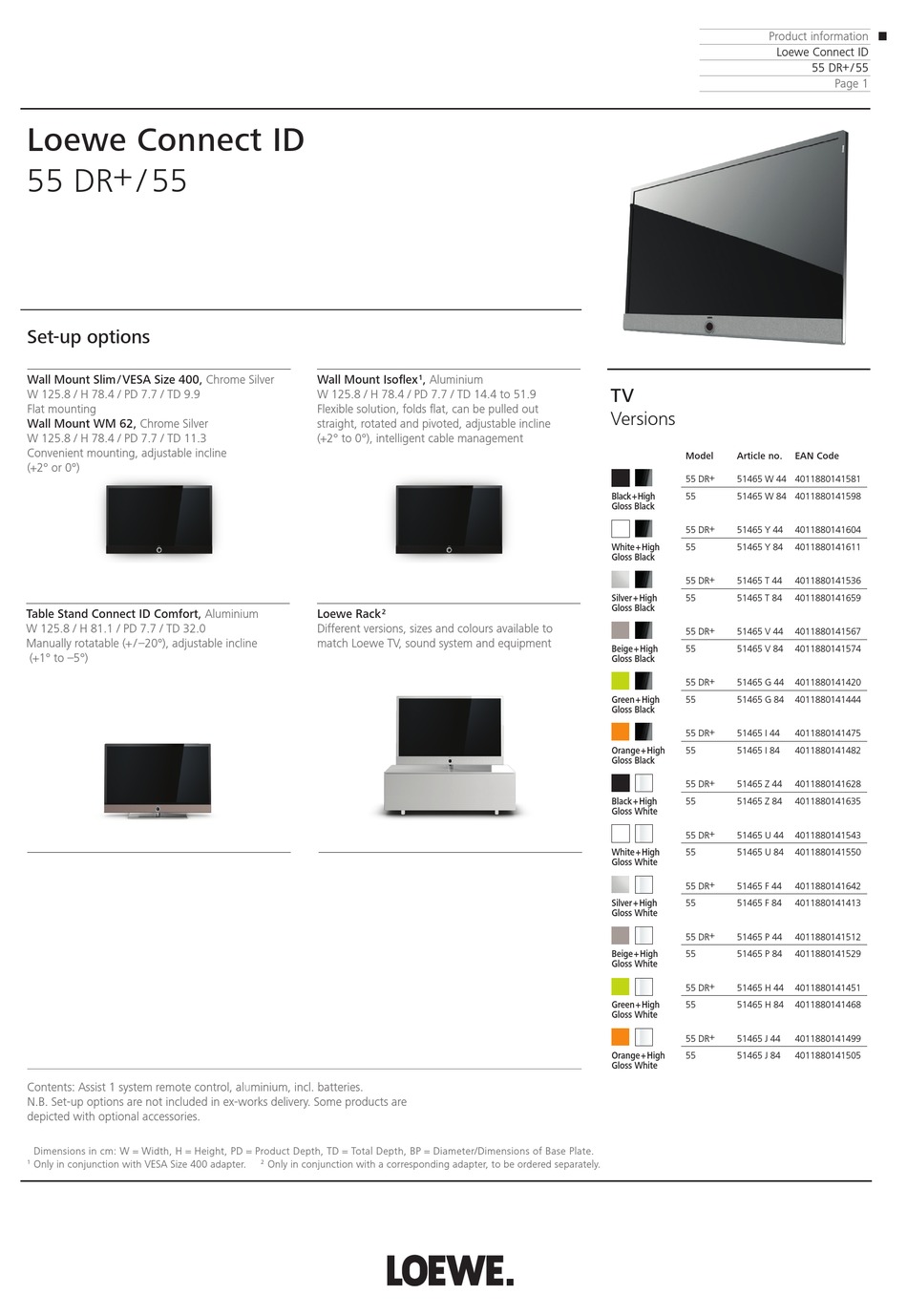 loewe id connect 55