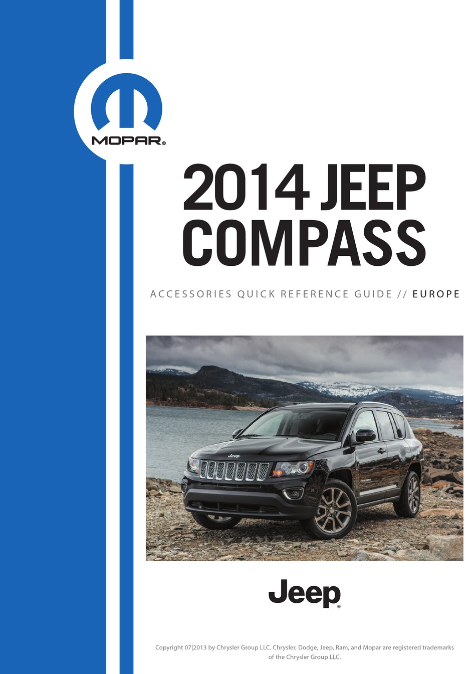 JEEP COMPASS 2014 ACCESSORIES QUICK REFERENCE MANUAL Pdf Download