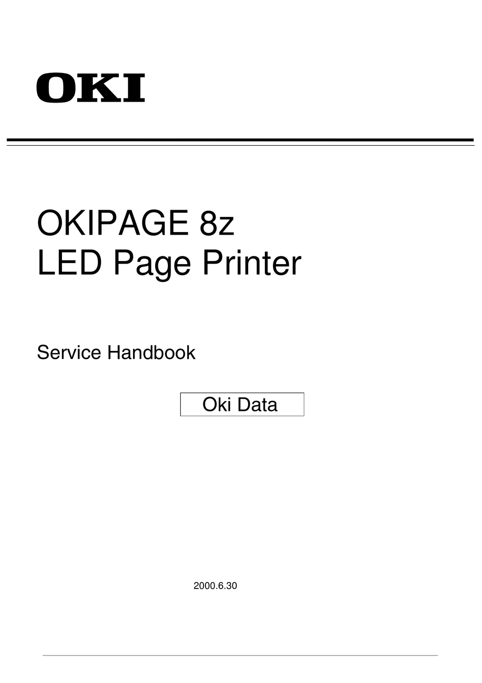 OKI OKIPAGE Z SERVICE HANDBOOK Pdf Download ManualsLib