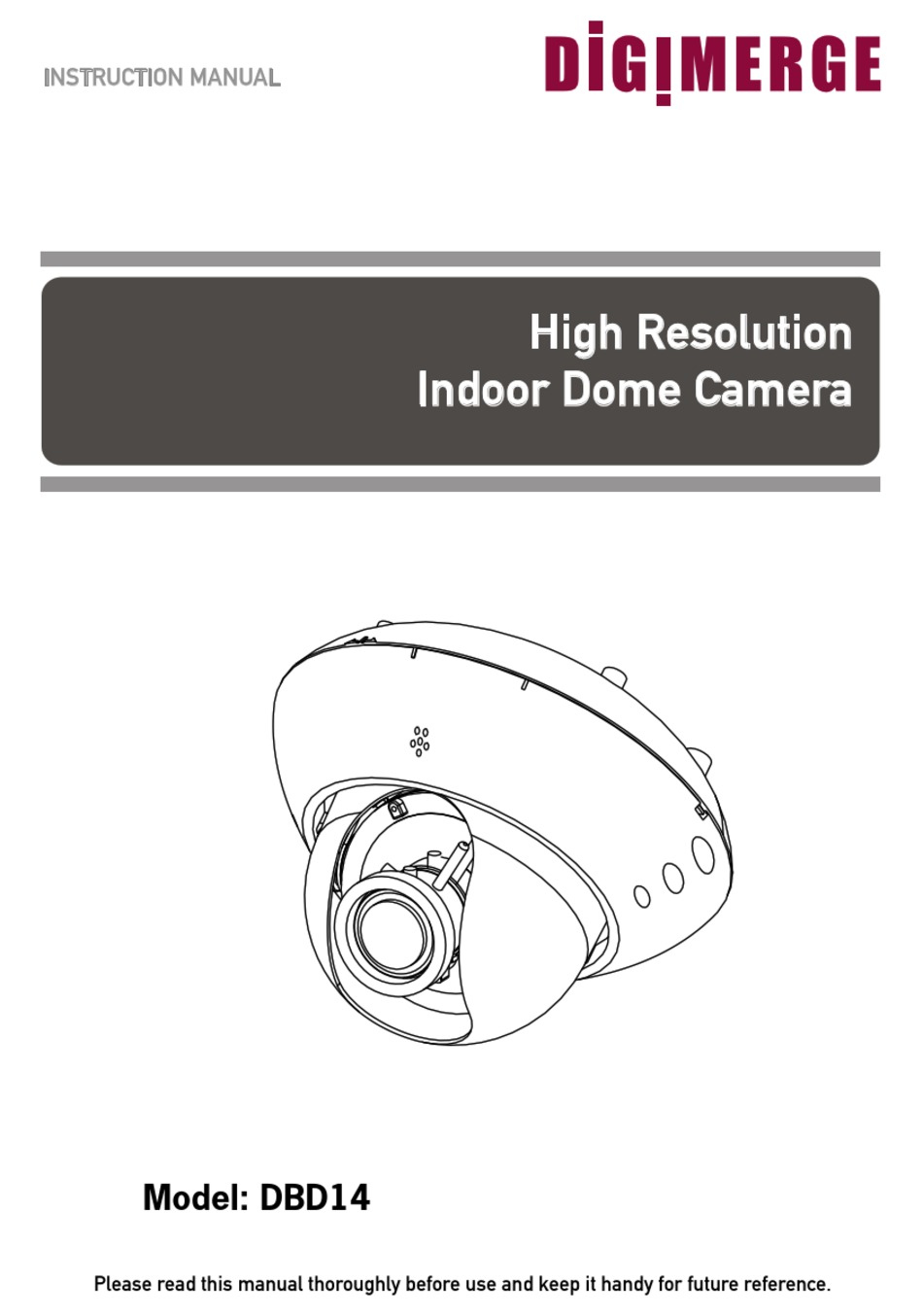 Digimerge DBD14 High Resolution Varifocal Dome Camera Sony Super HAD 540TVL 