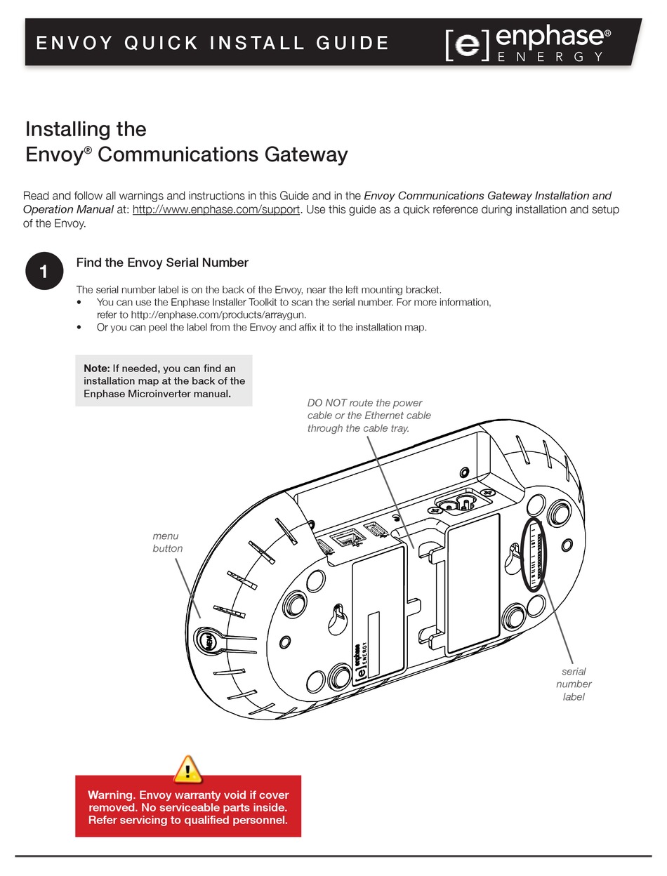 ENPHASE ENVOY QUICK INSTALL MANUAL Pdf Download | ManualsLib