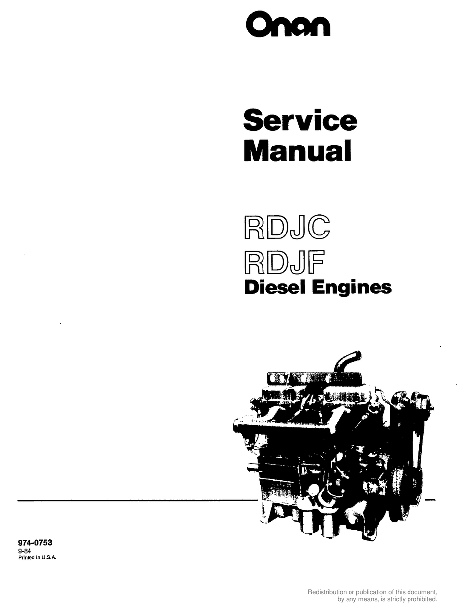 ONAN RDJC SERVICE MANUAL Pdf Download ManualsLib