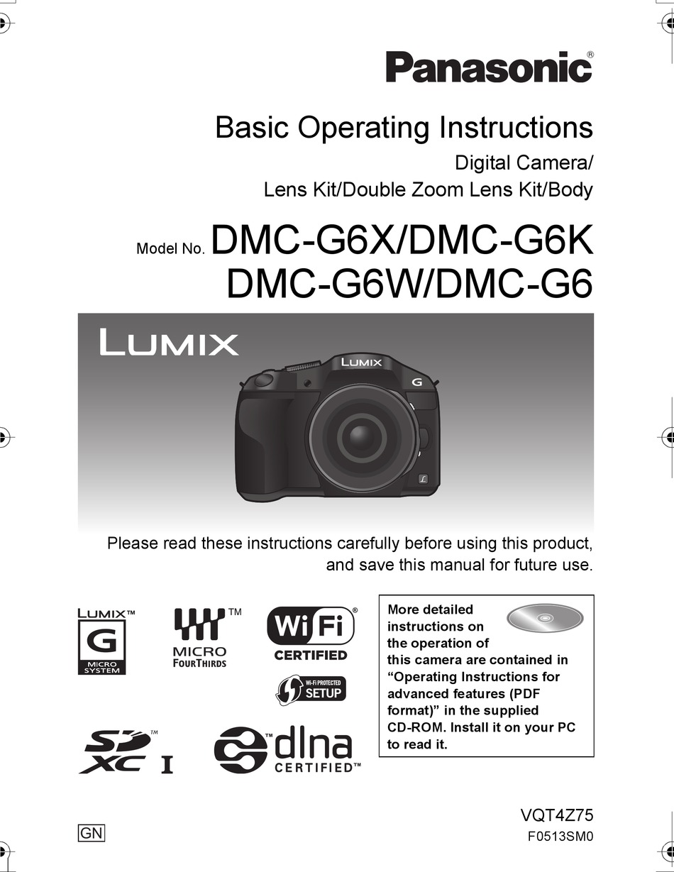 PANASONIC LUMIX DMC-G6X BASIC OPERATING Pdf Download | ManualsLib