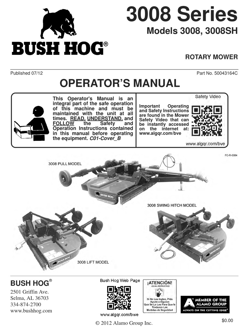 Bush Hog 3008 Parts List Catalog Library