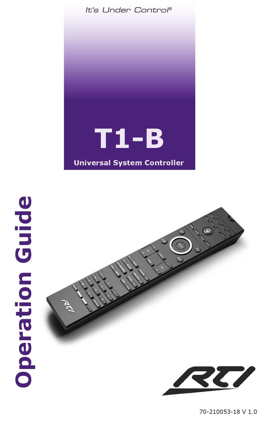 RTI T1B OPERATION MANUAL Pdf Download ManualsLib