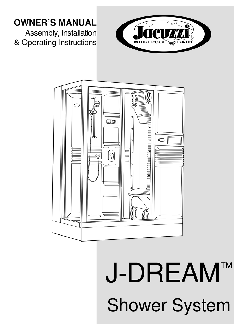 Jacuzzi J Dream Owner S Manual Pdf Download Manualslib