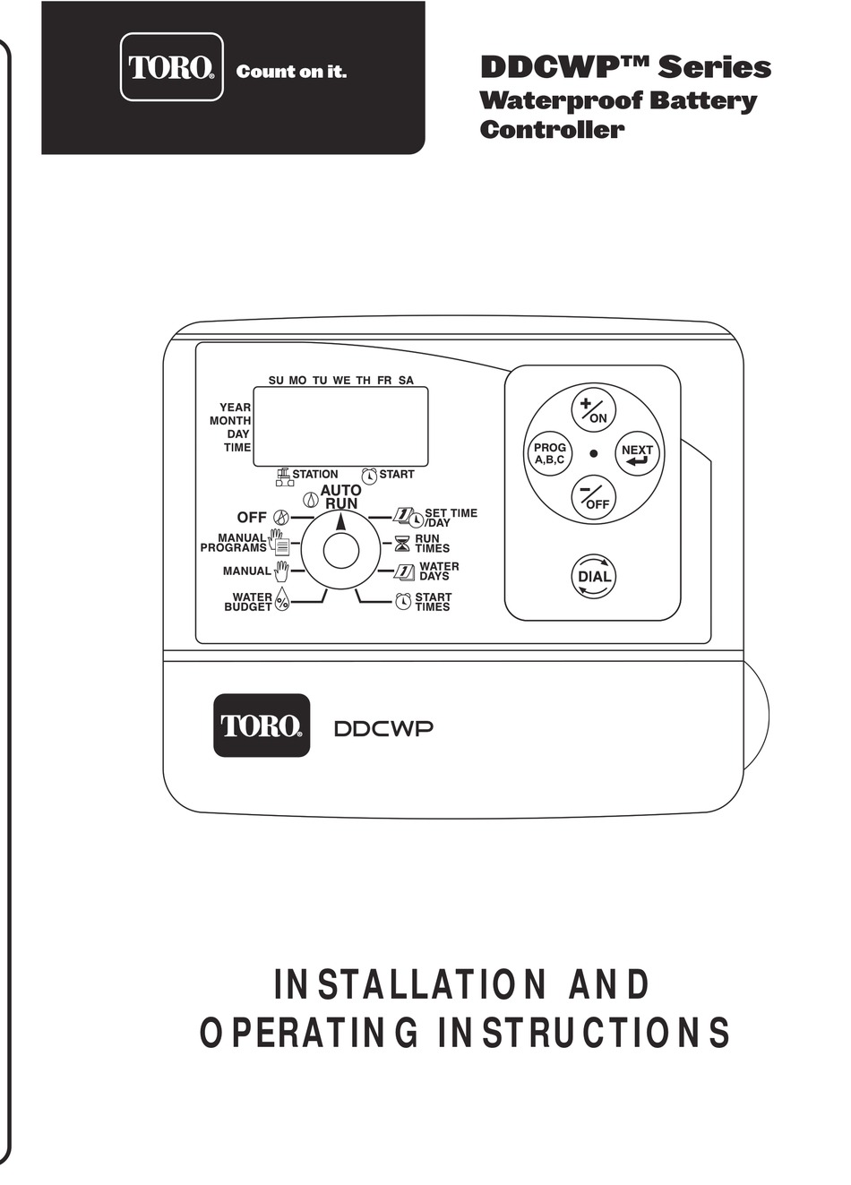 Toro Ddcwp Series Installation And Operating Instructions Manual Pdf Download Manualslib