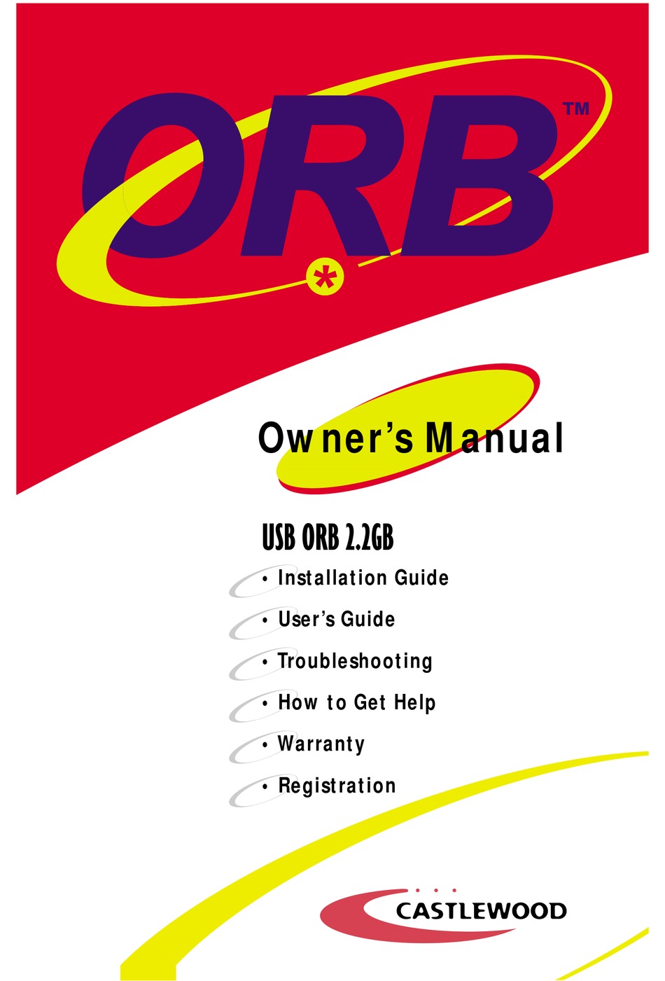 CASTLEWOOD USB ORB 2.2GB OWNER'S MANUAL Pdf Download | ManualsLib