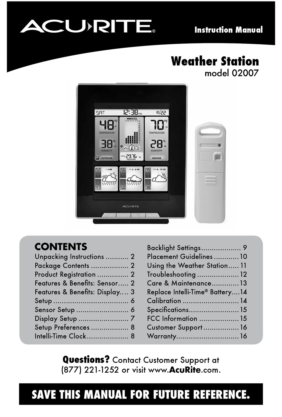 AcuRite 01528 - Complete Wireless Color Weather Station