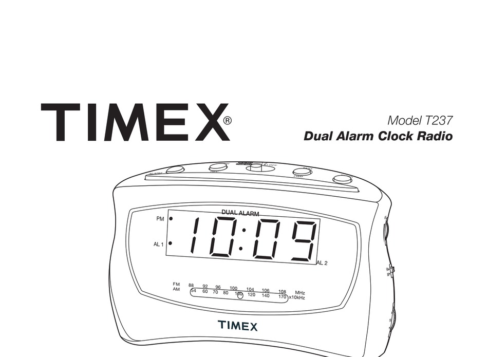 red alarm clock radio instructions