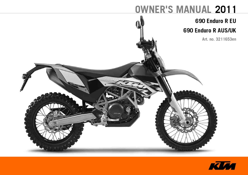 KTM 690 ENDURO R EU OWNER'S MANUAL Pdf Download ManualsLib