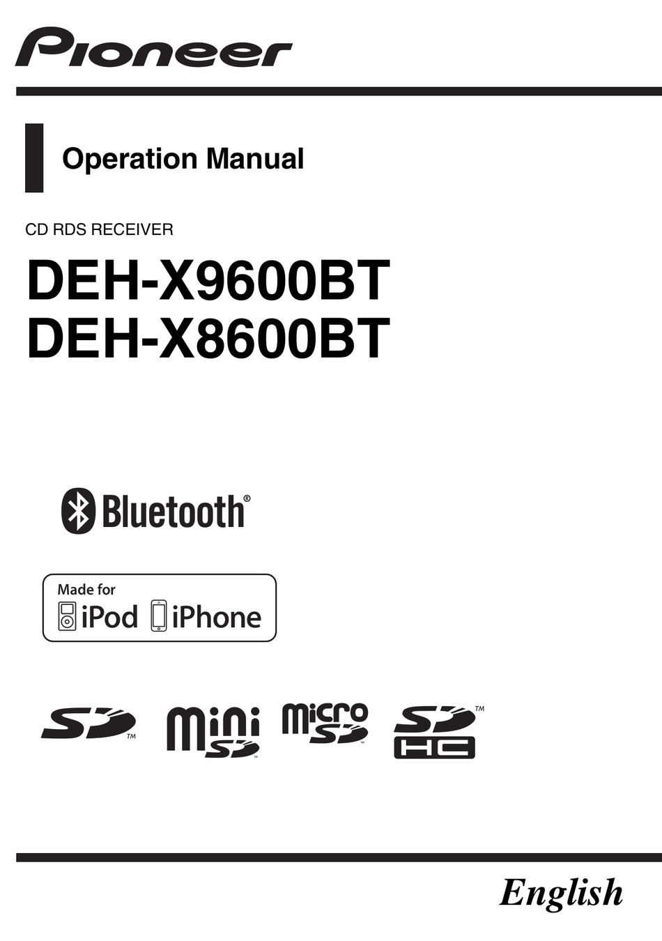 PIONEER DEH-X9600BT OPERATION MANUAL Pdf Download | ManualsLib