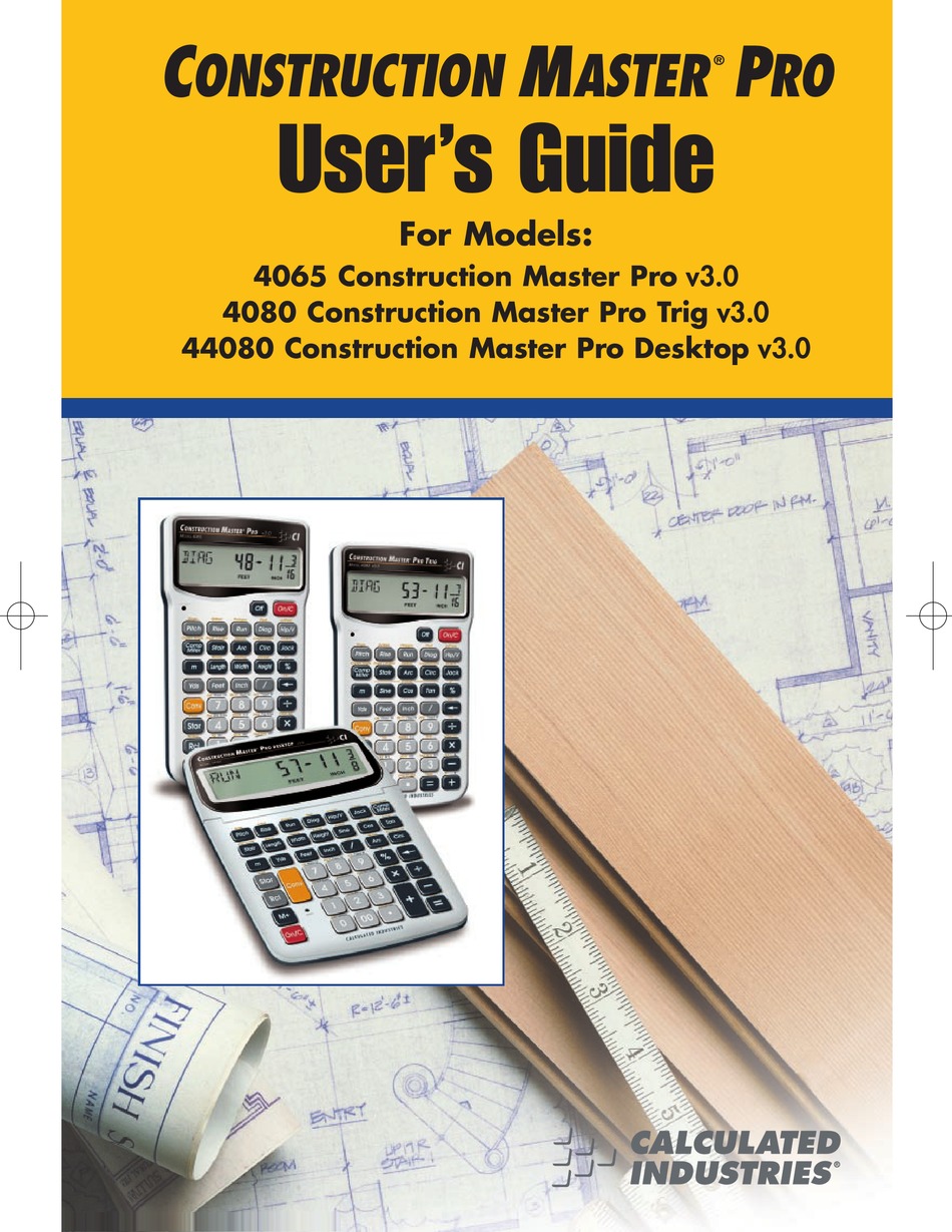 Calculated Industries 44080 Construction Master Pro-Desktop Advanced Math with 