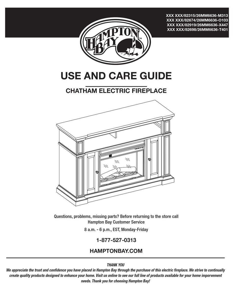Hampton Bay M313 Series Use And Care Manual Pdf Download Manualslib