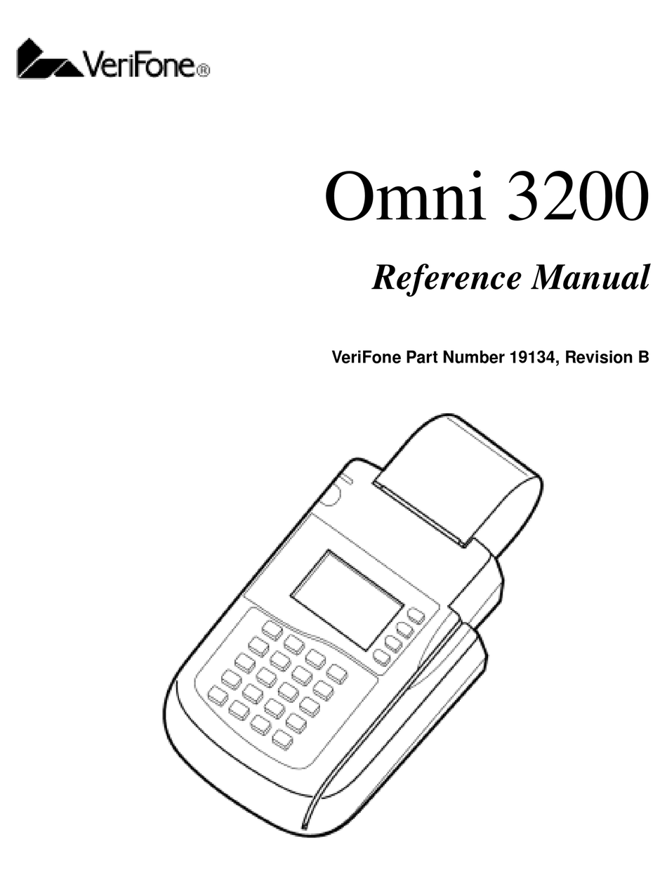 VERIFONE OMNI 3200 REFERENCE MANUAL Pdf Download | ManualsLib