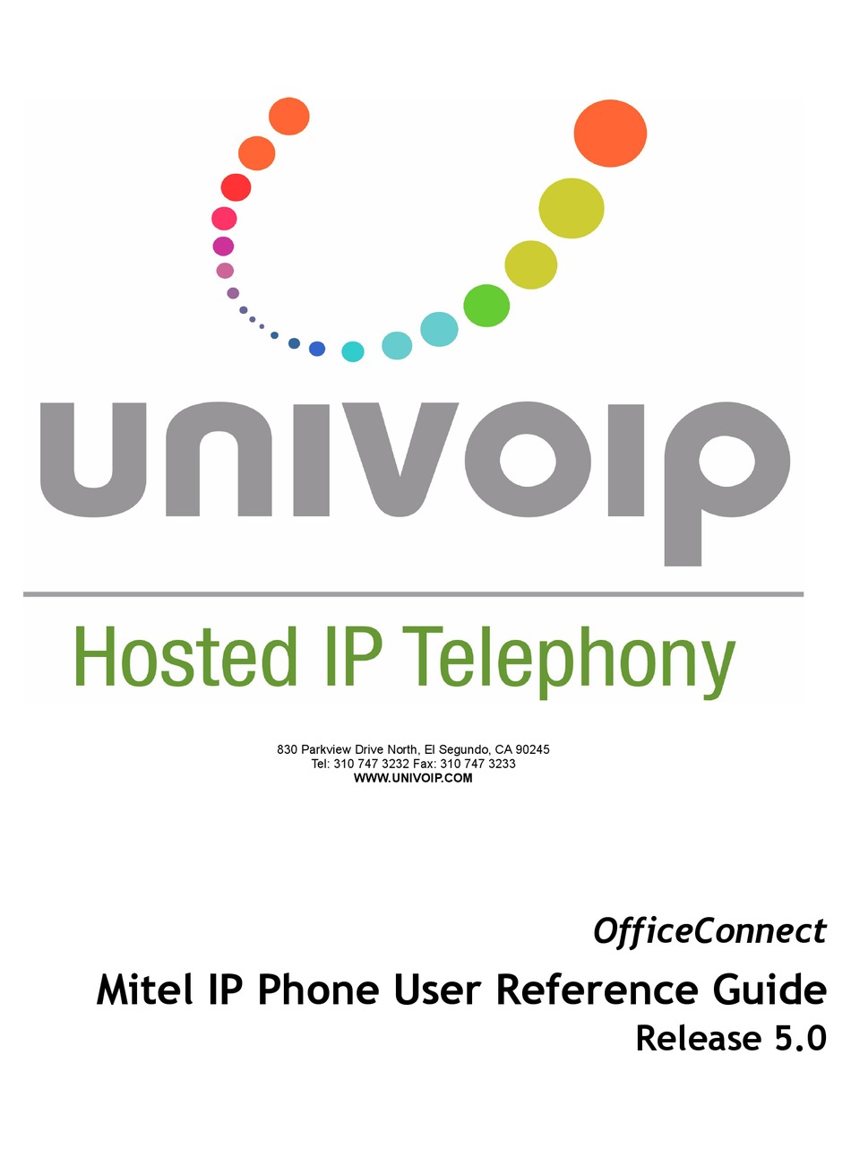 MITEL OFFICECONNECT USER REFERENCE MANUAL Pdf Download ManualsLib