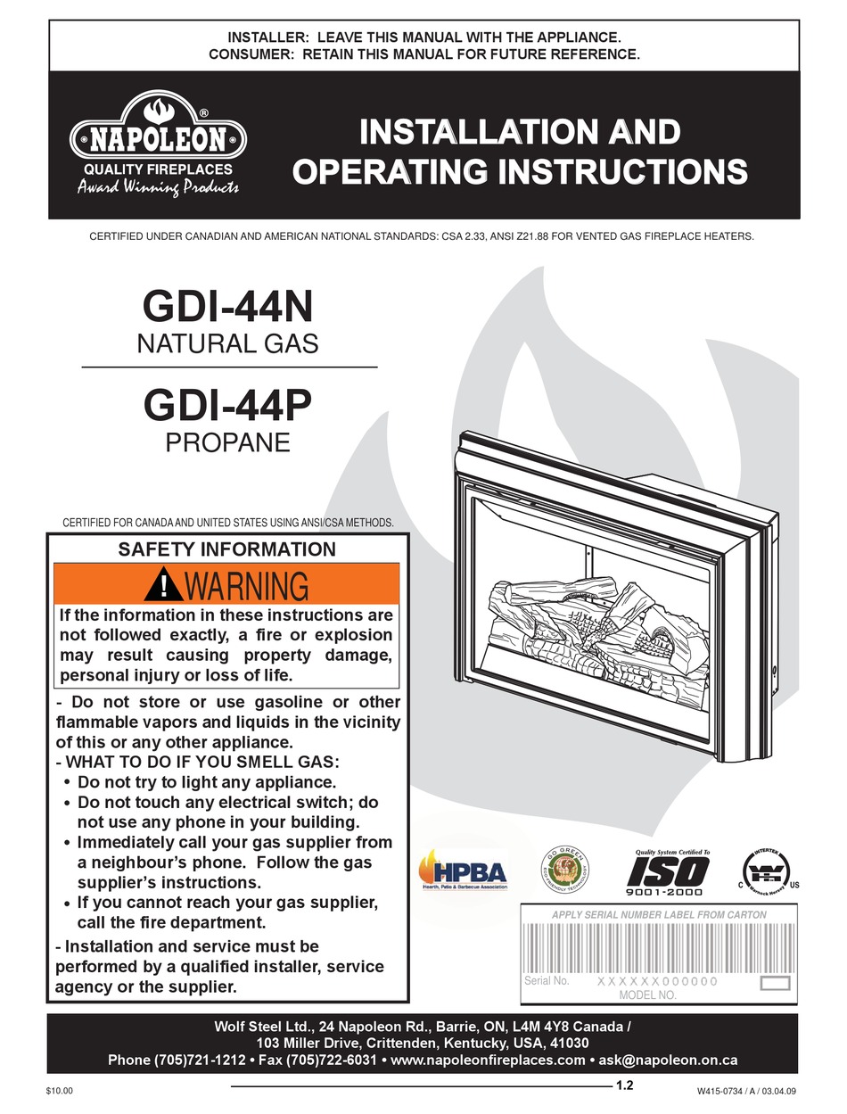 napoleon-gdi-44n-installation-and-operating-instructions-manual-pdf
