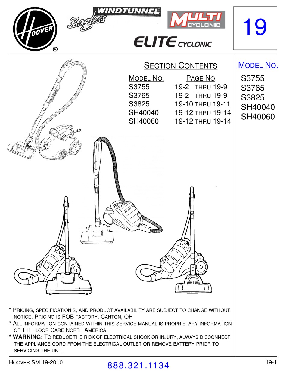 HOOVER S3755 ASSEMBLY & PARTS LIST Pdf Download | ManualsLib