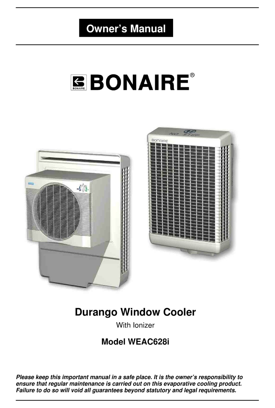 BONAIRE WEAC628I OWNER'S MANUAL Pdf Download | ManualsLib