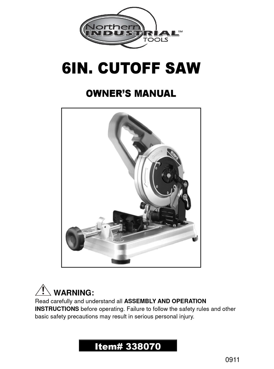 NORTHERN INDUSTRIAL TOOLS 338070 OWNER'S MANUAL Pdf Download ManualsLib