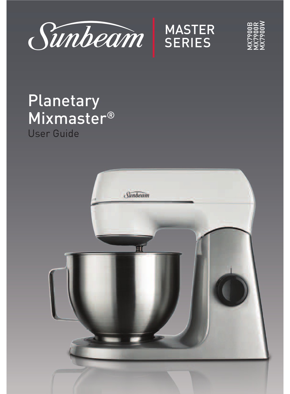 SUNBEAM MIXMASTER MX7900B USER MANUAL Pdf Download ManualsLib