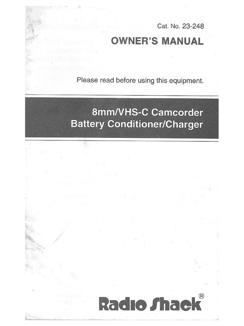 radio shack battery charger 2302028 user manual