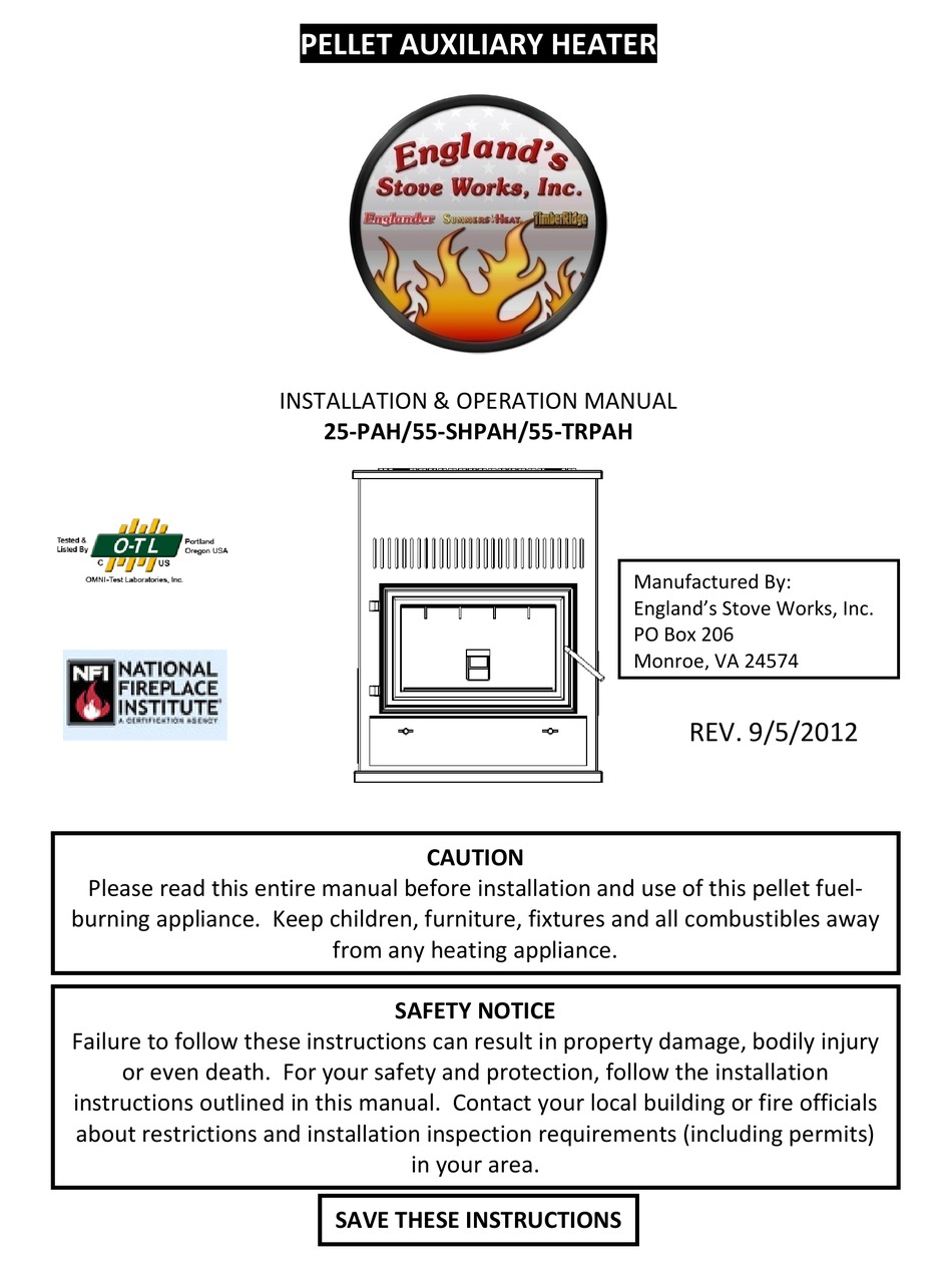 Troubleshooting Guide - England's Stove Works 25?PAH Installation u0026  Operation Manual [Page 31] | ManualsLib