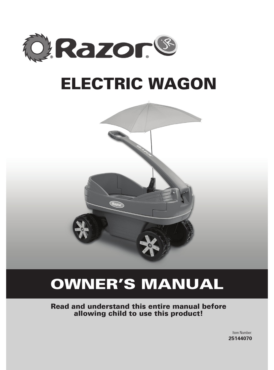 RAZOR ELECTRIC WAGON OWNER'S MANUAL Pdf Download ManualsLib