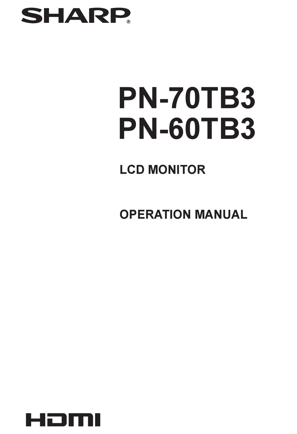 Sharp Pn 70tb3 Operation Manual Pdf Download Manualslib Sharp Pn 70tb3 Operation Manual Pdf Download Manualslib