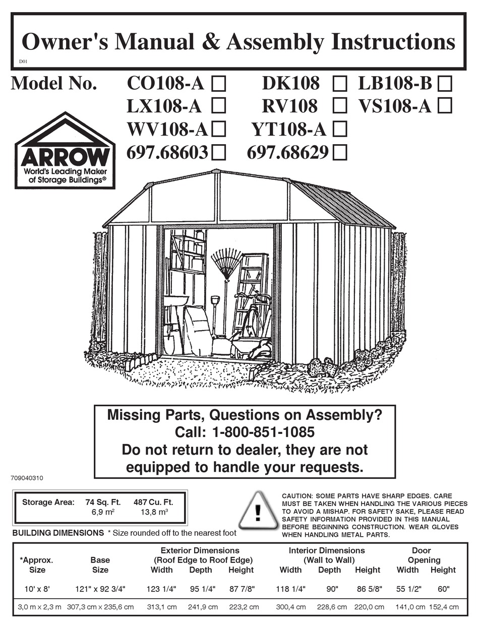 ARROW CO108-A OWNER'S MANUAL Pdf Download | ManualsLib