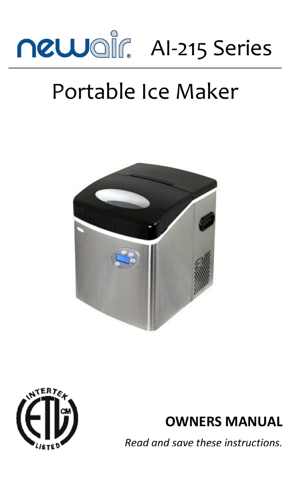 NEWAIR AI215 SERIES OWNERS MANUAL & INSTRUCTION MANUAL Pdf Download