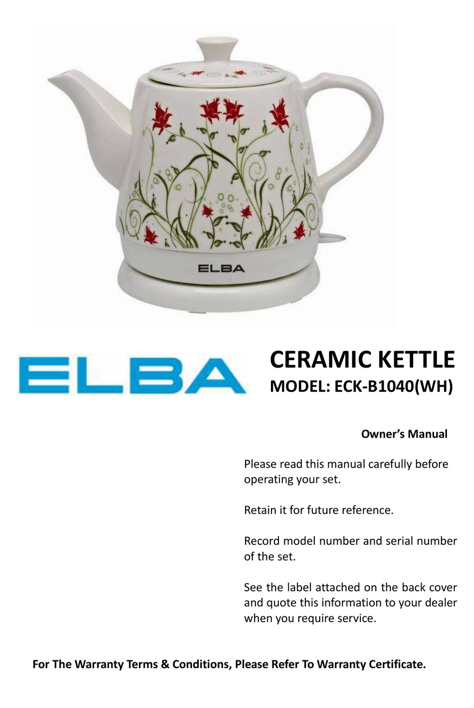 elba ceramic kettle