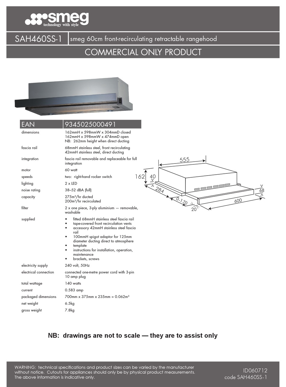 SMEG SAH460SS1 QUICK START MANUAL Pdf Download ManualsLib