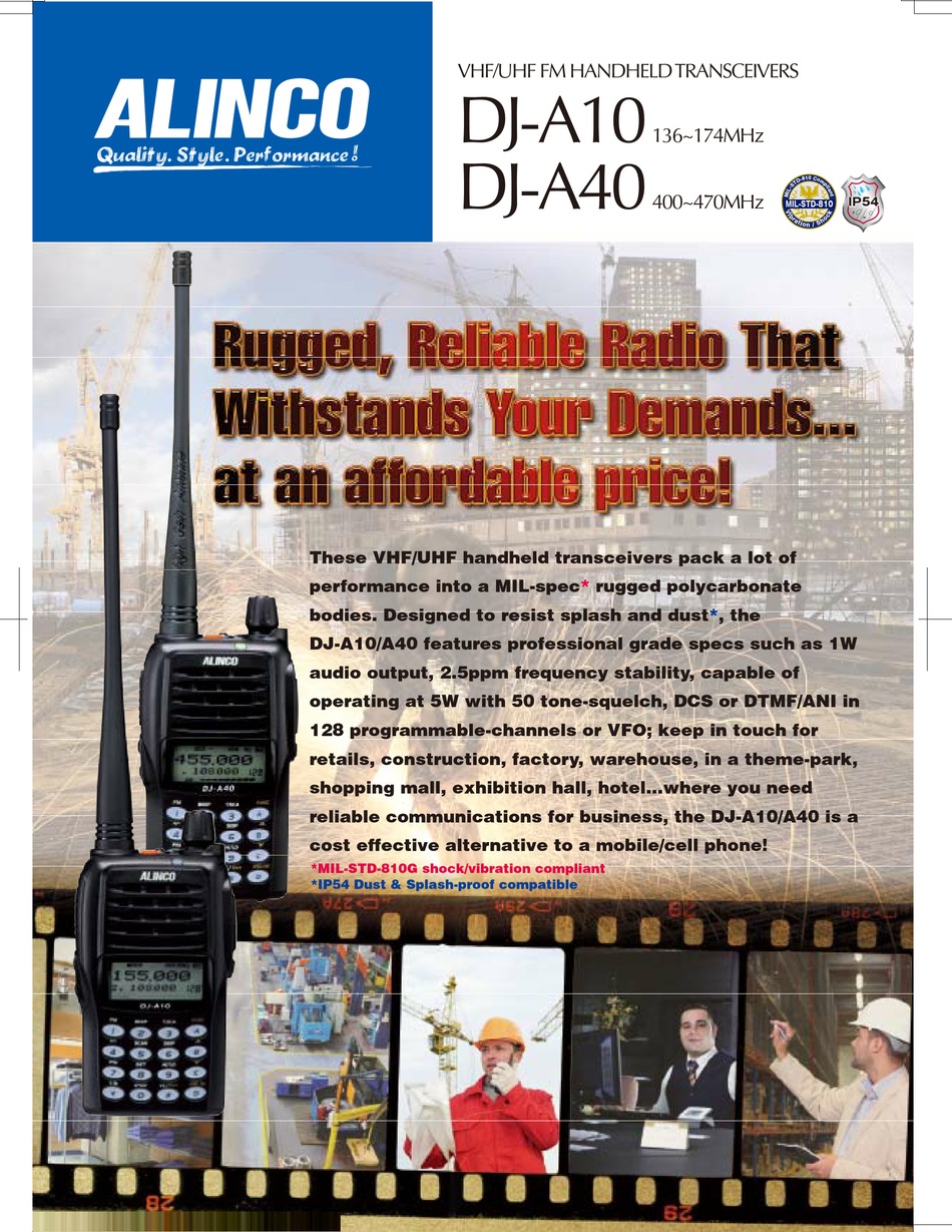 ALINCO DJ-A10 INFORMATION Pdf Download | ManualsLib