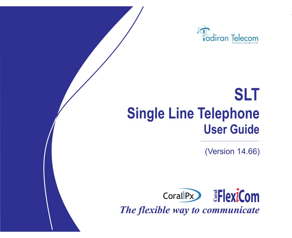 TADIRAN TELECOM SLT USER MANUAL Pdf Download | ManualsLib
